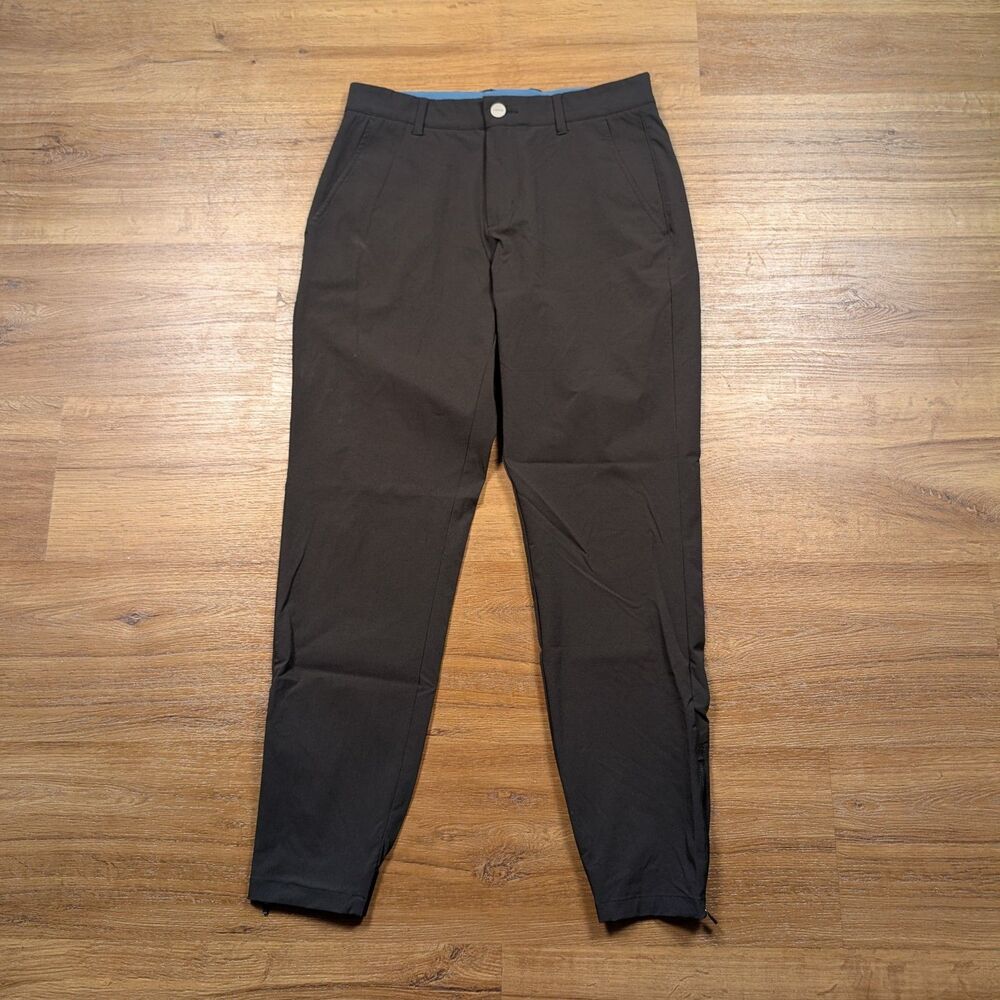 Macade Golf Pants Mens 30 (30x28) Black Slim Fit Tapered Zip Stretch Performance